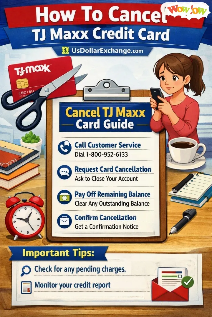 How to Cancel TJ Maxx Credit Card Guide: Call, Request, Pay Balance, Confirm.